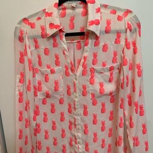 White and Pink Portofino Blouse